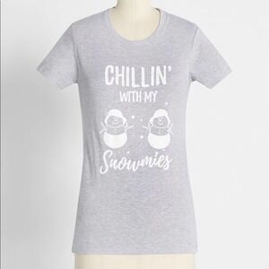 MODCLOTH NWT Chillin' With My Snowmies Graphic Tee